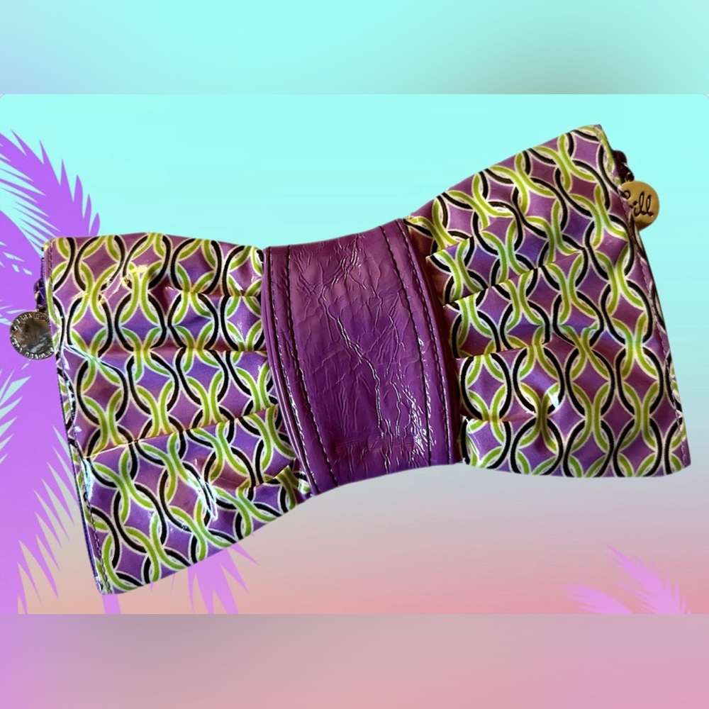 Vera Bradley SWAK Frill Bow Clutch Bag in Purple Punch